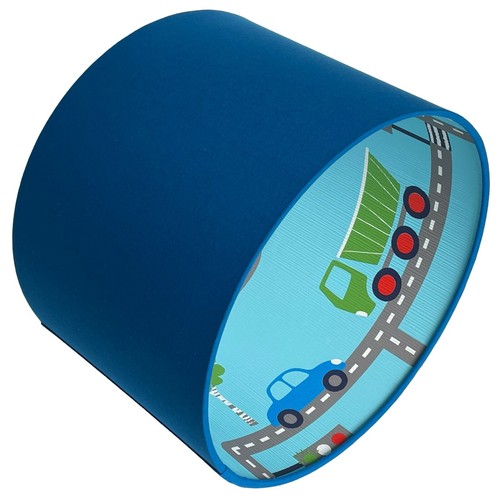 Blue transport lampshade - blue,