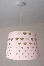 Pink Fabric Lampshade Heart