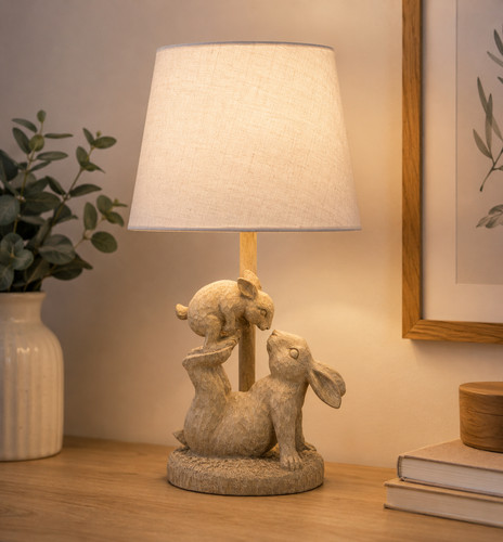 Bunny table lamp blue - table,