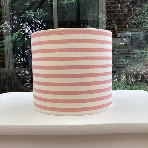 Lampshade blush pink stripe - blush,