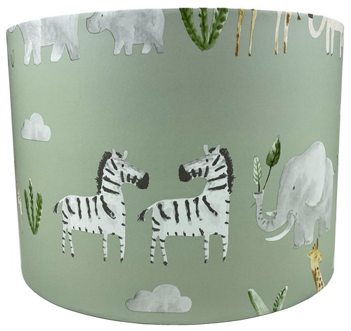 Green safari animal - green, lampshade